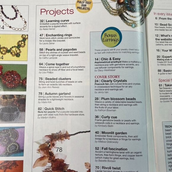 Bead & Button Magazine Jewelry Crafting Book u Aug 2010 Issue 98 7 Exclusive Ear - Picture 4 of 8